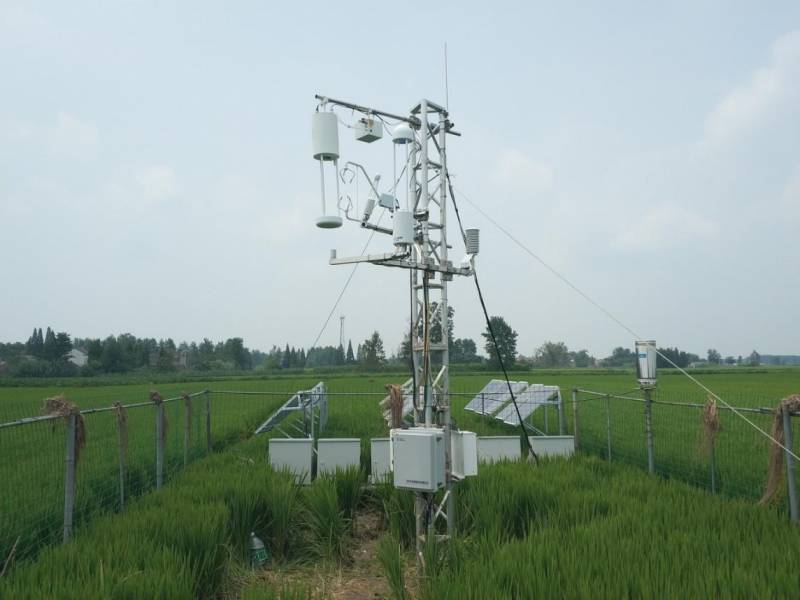The NH3 flux tower at the Jiangdu experimental site The NH3 flux tower at the Jiangdu experimental site